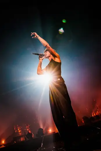 Shawn Mendes live op het podium